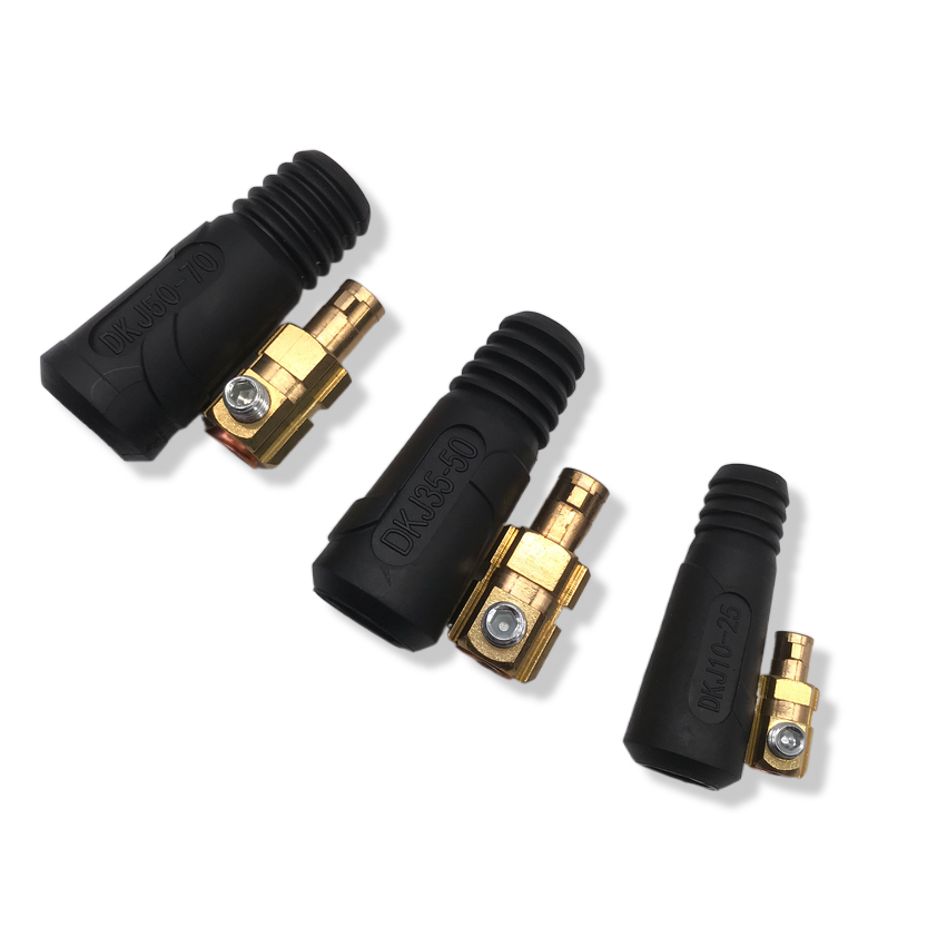 Tig welding parts male cable joint black 10-25mm2 35-50mm2 50-70mm2 connector